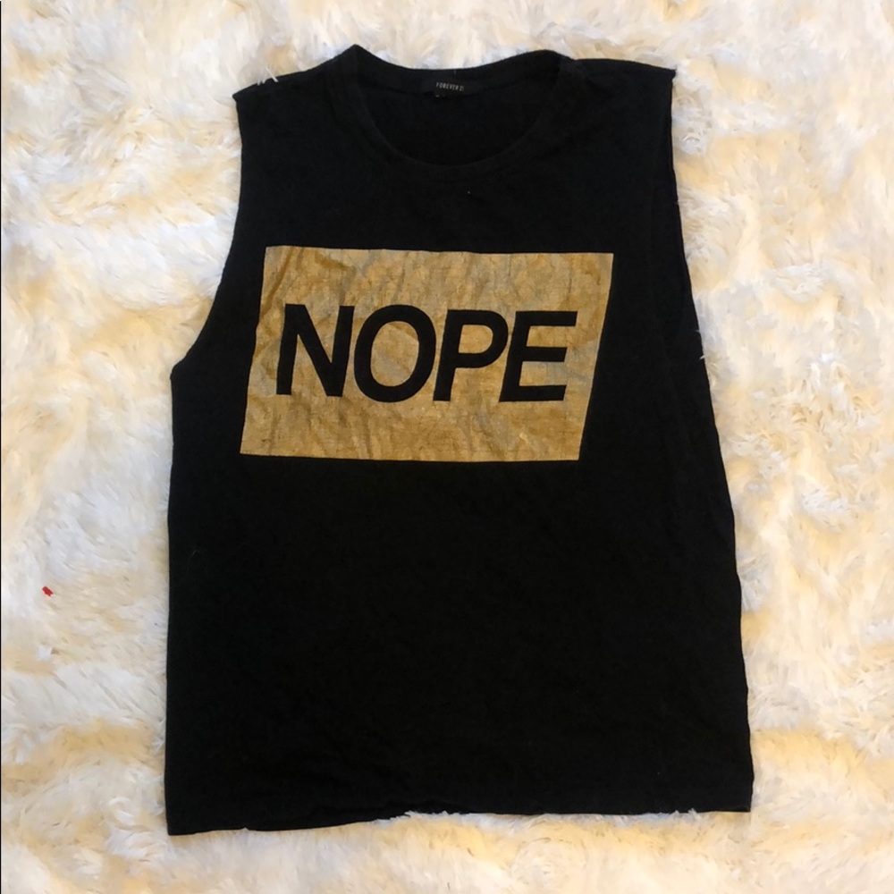 F21👐NOPE muscle tank | Small